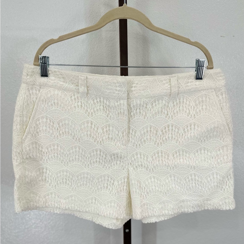 LOFT White Lace Shorts